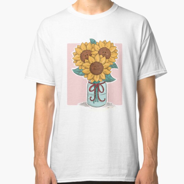 Happy Sunflowers in a Mason Jar Classic T-Shirt