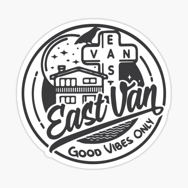 Item preview, Good Vibes in East Vancouver designed and sold by HiberniaArt.