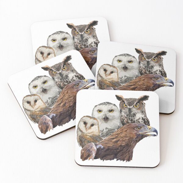 Item preview, Golden eagle and owls designed and sold by obscurite.