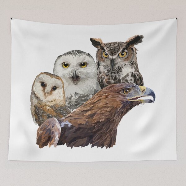 Item preview, Golden eagle and owls designed and sold by obscurite.