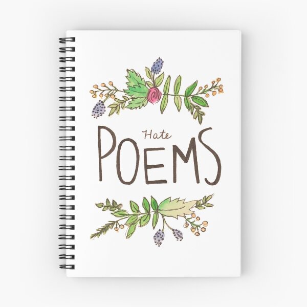 Item preview, Hate Poem Spiral Notebook and Journal designed and sold by CraftChange.