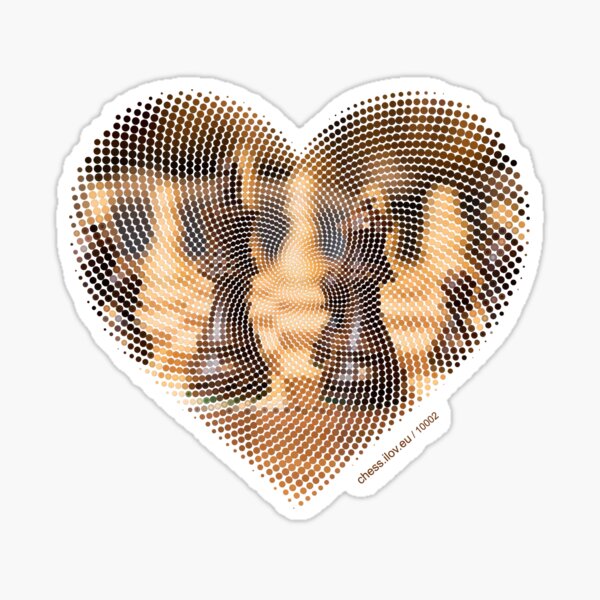 Chess Heart 2 Sticker