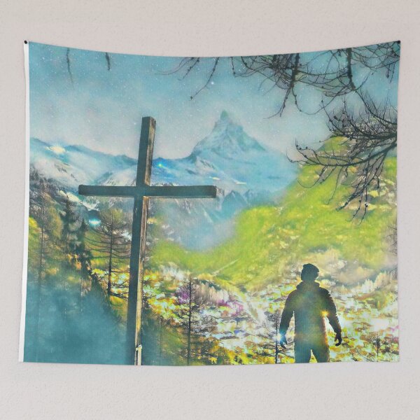 Item preview, GALATHI Cross in Night Sky Green - Christian designed and sold by Galathi Designs.