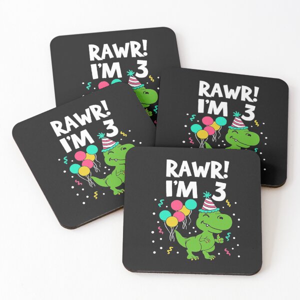 Artikelvorschau, Rawr I'm 3 - 3. Dinosaurier-Geburtstag für Jungen und Mädchen entworfen und verkauft von Youssefone.