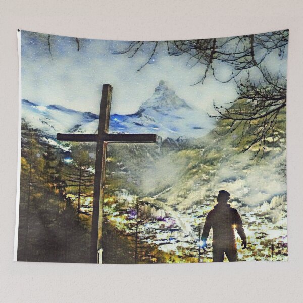 Item preview, GALATHI Cross in Night Sky Sunset - Christian designed and sold by Galathi Designs.