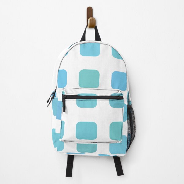 Item preview, blue rounded square geometric pastel pattern designed and sold by frauenbrauen.