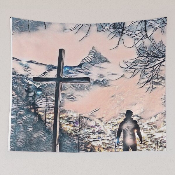 Item preview, GALATHI Cross in Night Sky White - Christian designed and sold by Galathi Designs.