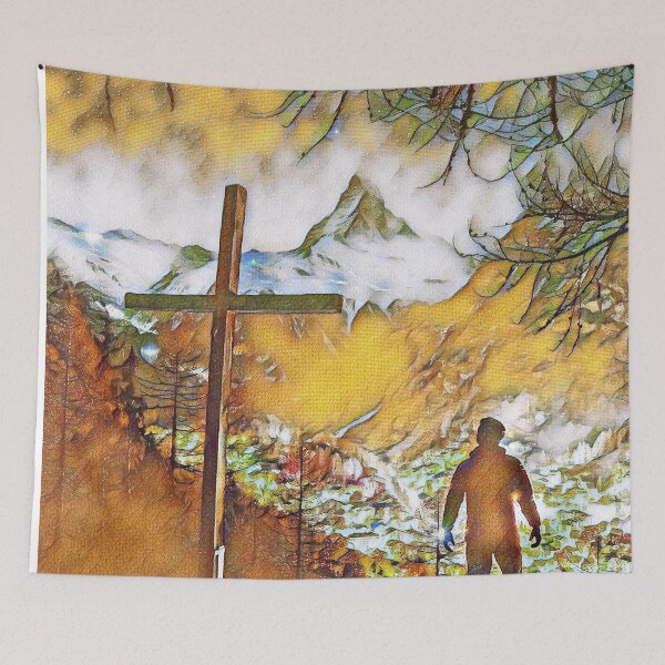 Item preview, GALATHI Cross in Night Sky Orange - Christian designed and sold by Galathi Designs.