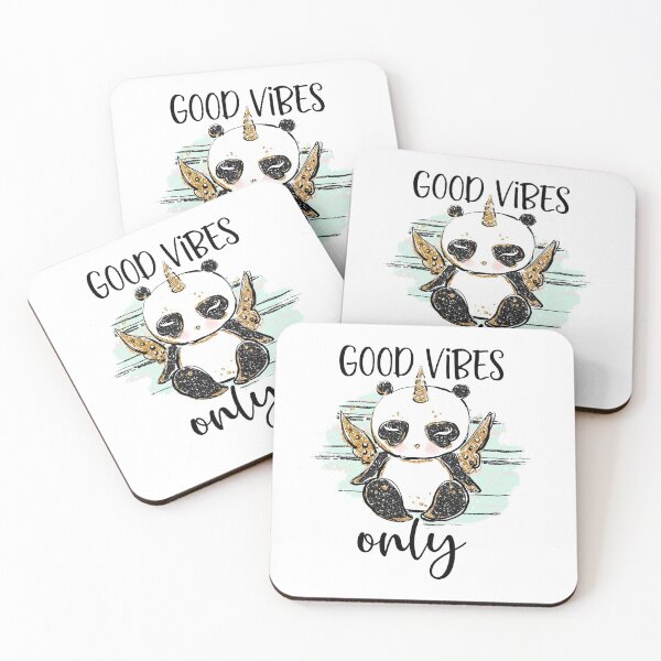 Item preview, Good Vibes Only Panda Unicorn gift for girls & boys designed and sold by BRtisticDesigns.
