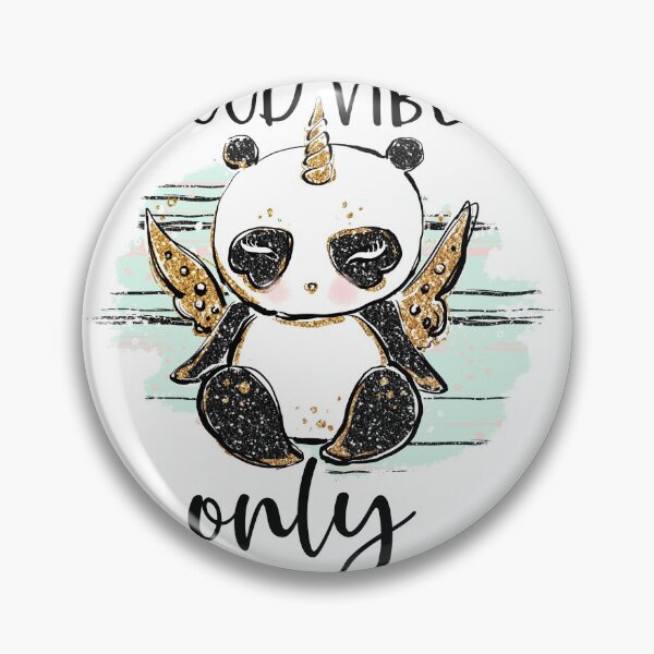 Item preview, Good Vibes Only Panda Unicorn gift for girls & boys designed and sold by BRtisticDesigns.