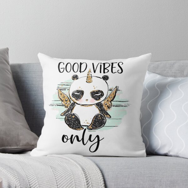 Item preview, Good Vibes Only Panda Unicorn gift for girls & boys designed and sold by BRtisticDesigns.