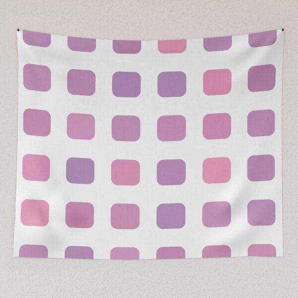 Item preview, purple and pink rounded square geometric pastel pattern designed and sold by frauenbrauen.