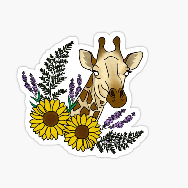 Item preview, Giraffe in flowers designed and sold by AliJ567.