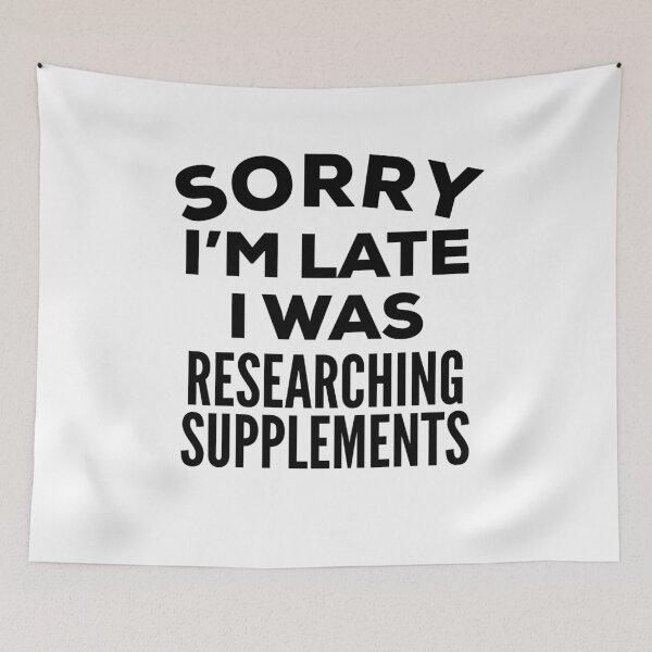 Item preview, Funny Supplements Quote designed and sold by HalpinDesign.