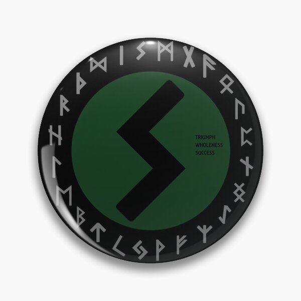 Artikelvorschau, Grünes Sowulo Futhark Runensymbol entworfen und verkauft von Depic Spirit.