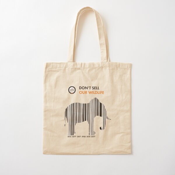 Elephant - Don't sell our wildlife Cotton Tote Bag