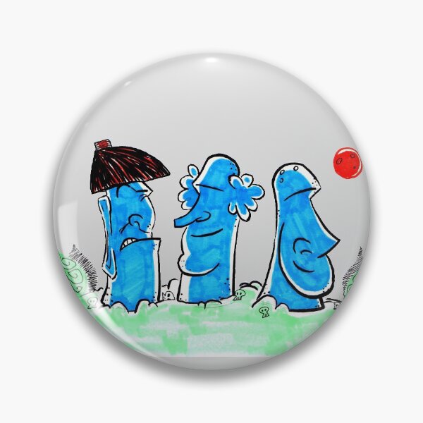Item preview, Three Blind Moai designed and sold by midwesttiki.