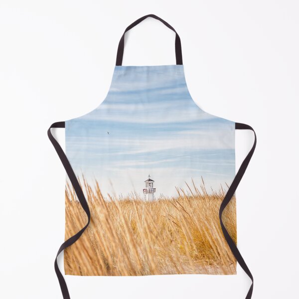 Item preview, Lighthouse visible above the dune grasses on a beach designed and sold by soupstock.