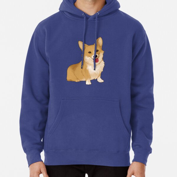 Lindo sonriente corgi Sudadera con capucha