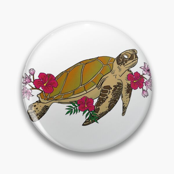 Item preview, Sea turtle in flowers designed and sold by AliJ567.