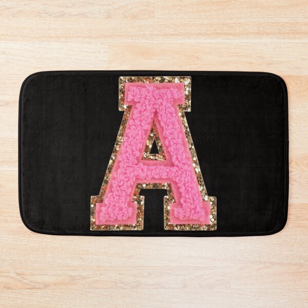 Item preview, A - Bubblegum Glitter Varsity Letter Patches designed and sold by Monograms Ultd.