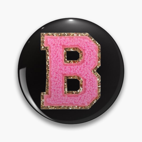 Item preview, B - Bubblegum Glitter Varsity Letter Patches designed and sold by Monograms Ultd.