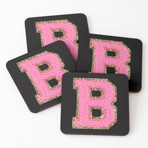 Item preview, B - Bubblegum Glitter Varsity Letter Patches designed and sold by Monograms Ultd.