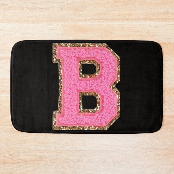 Item preview, B - Bubblegum Glitter Varsity Letter Patches designed and sold by Monograms Ultd.
