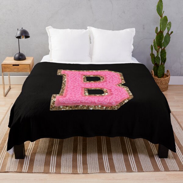 Item preview, B - Bubblegum Glitter Varsity Letter Patches designed and sold by Monograms Ultd.