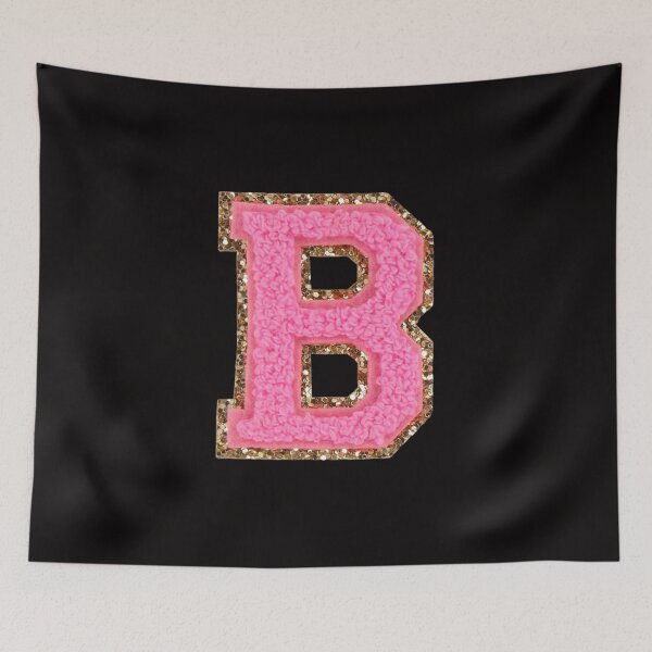 Item preview, B - Bubblegum Glitter Varsity Letter Patches designed and sold by Monograms Ultd.