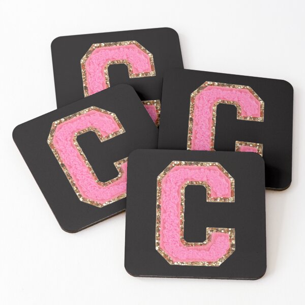 Item preview, C - Bubblegum Glitter Varsity Letter Patches designed and sold by Monograms Ultd.
