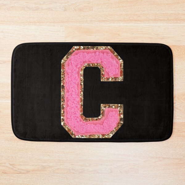 Item preview, C - Bubblegum Glitter Varsity Letter Patches designed and sold by Monograms Ultd.