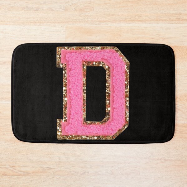 Item preview, D - Bubblegum Glitter Varsity Letter Patches designed and sold by Monograms Ultd.