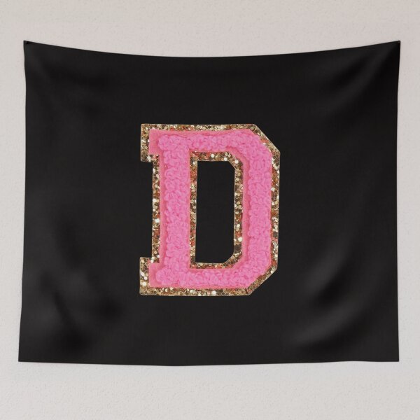 Item preview, D - Bubblegum Glitter Varsity Letter Patches designed and sold by Monograms Ultd.
