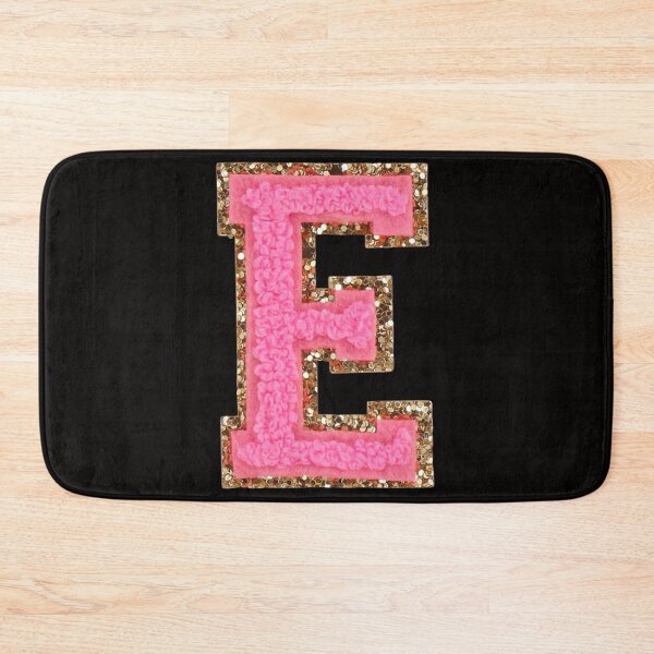 Item preview, E - Bubblegum Glitter Varsity Letter Patches designed and sold by Monograms Ultd.