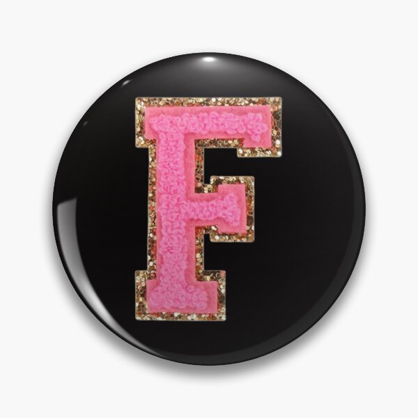 Item preview, F - Bubblegum Glitter Varsity Letter Patches designed and sold by Monograms Ultd.