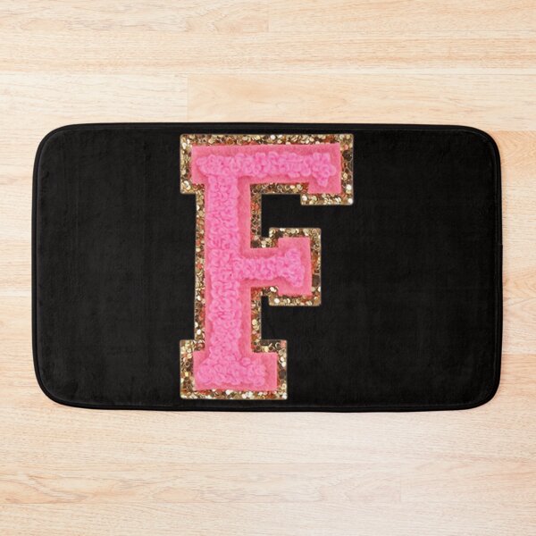 Item preview, F - Bubblegum Glitter Varsity Letter Patches designed and sold by Monograms Ultd.