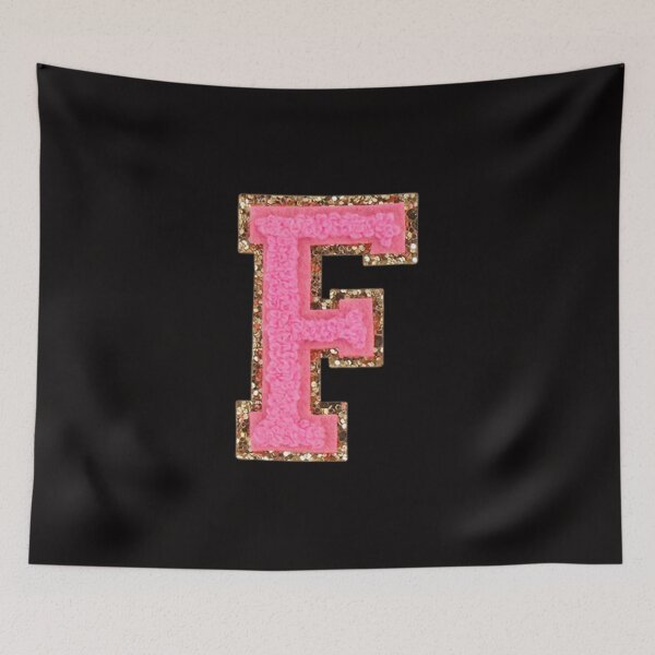 Item preview, F - Bubblegum Glitter Varsity Letter Patches designed and sold by Monograms Ultd.