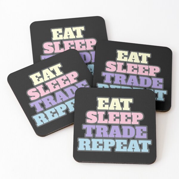 Item preview, Eat Sleep Trade Repeat - Blue, Pink And Yellow designed and sold by Chubuter.