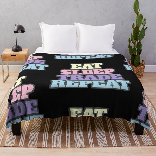 Item preview, Eat Sleep Trade Repeat - Blue, Pink And Yellow designed and sold by Chubuter.