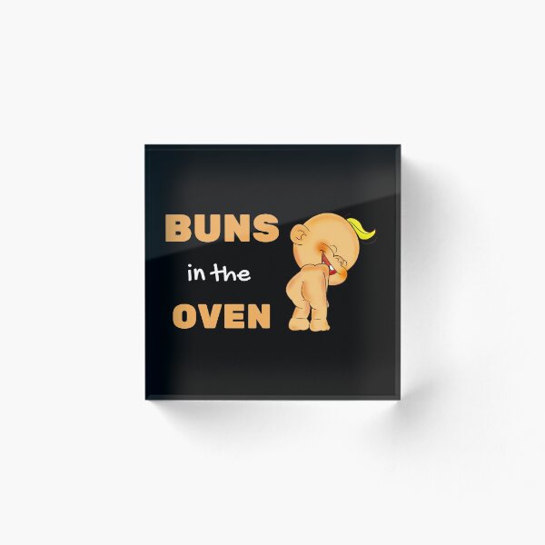 Item preview, Bollos en el horno divertido anuncio de embarazo negro designed and sold by daguilon.