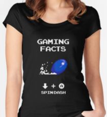 Gaming Facts Spin Dash Women's Fitted Scoop T-Shirt