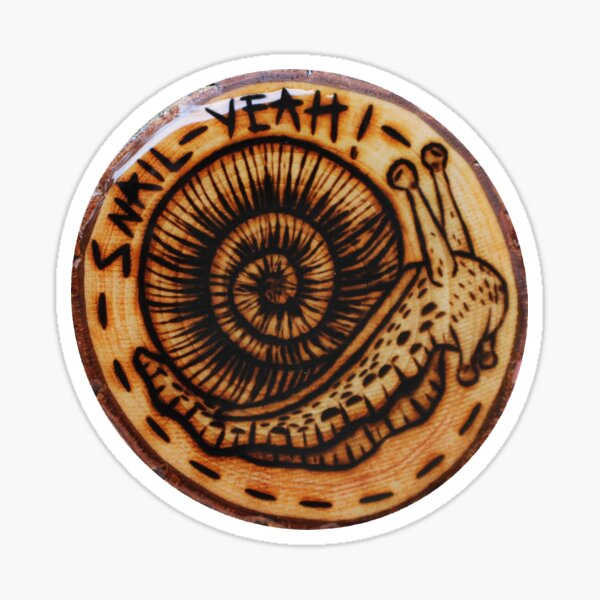 snail yeah! 1800s inspired snail artwork! Sticker
