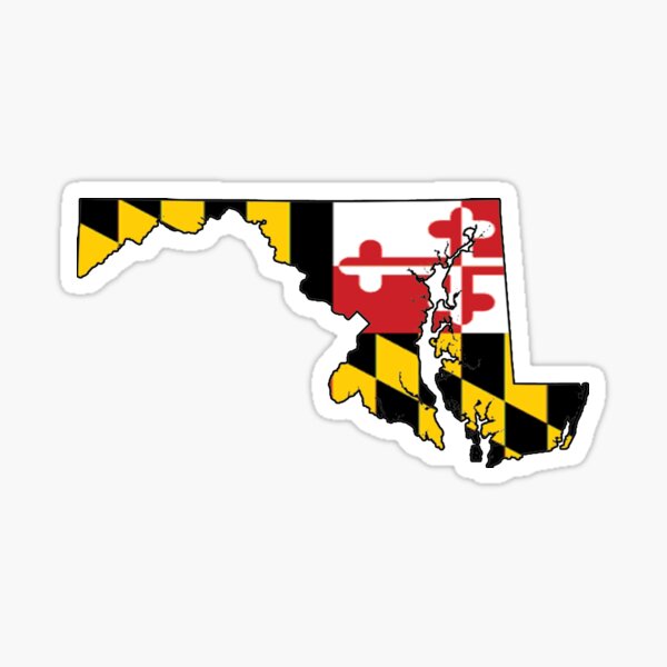 LPF USA Oval Baltimore Sticker (Maryland Flag City md Decal)