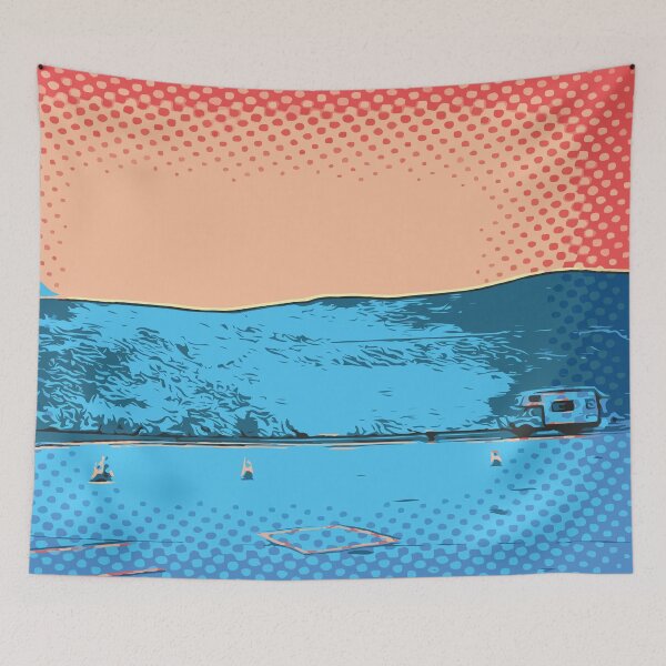 Item preview, Lonely Camper In Isolated Desert Landscape designed and sold by D-Spot Shop.