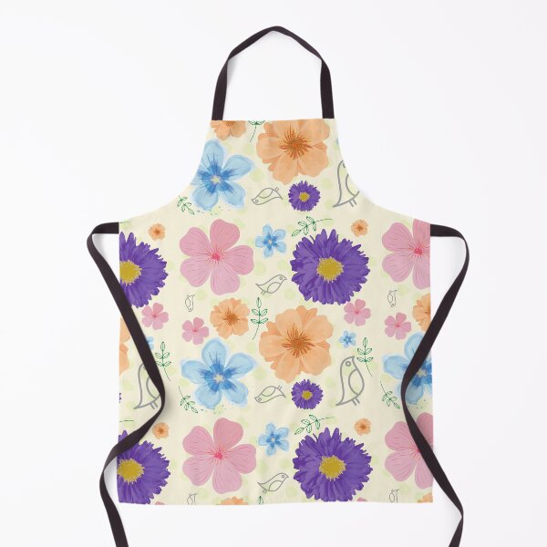 Item preview, watercolor flowers/leaves/birds designed and sold by azurebleu.