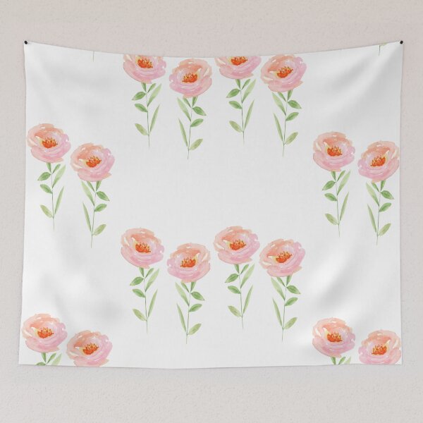Artikelvorschau, Aquarell rosa Blumen entworfen und verkauft von Pavnud.