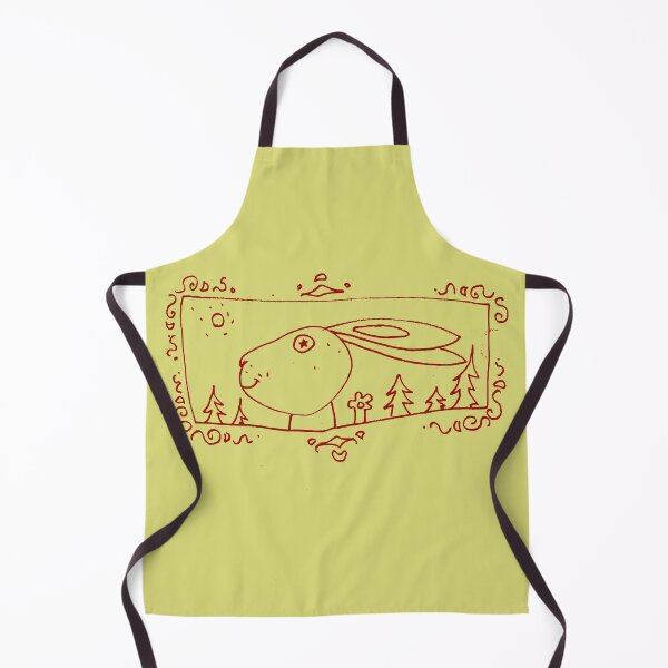 Item preview, happy rabbit says hi naive style drawing designed and sold by martodesign.
