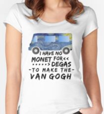 Funny Artist Pun Monet Degas Van Gogh Women's Fitted Scoop T-Shirt