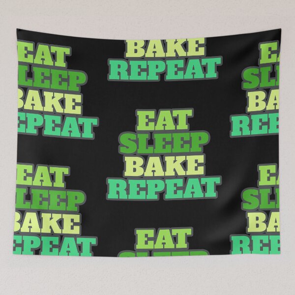 Item preview, Eat Sleep Bake Repeat - Green designed and sold by Chubuter.